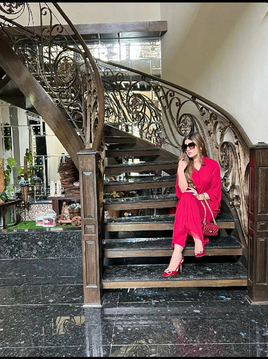 Picture of Manahils - Threaded Love Blood Red - Available at Raja Sahib