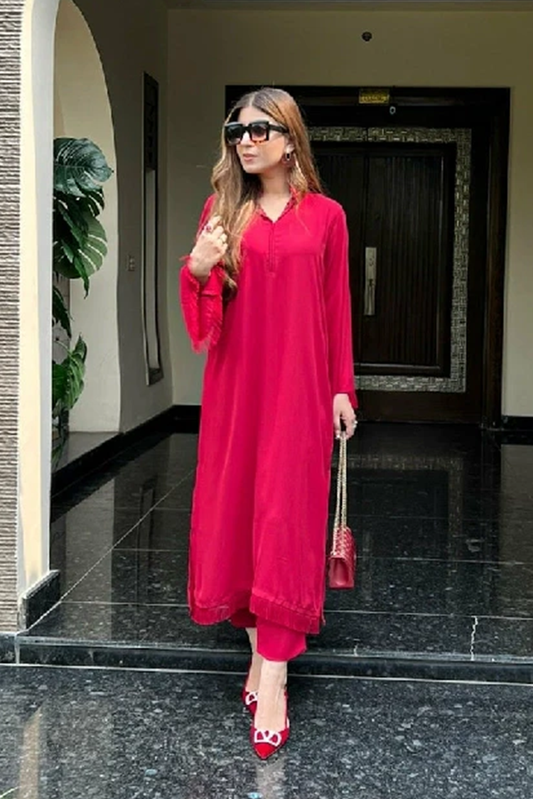 Picture of Manahils - Threaded Love Blood Red - Available at Raja Sahib