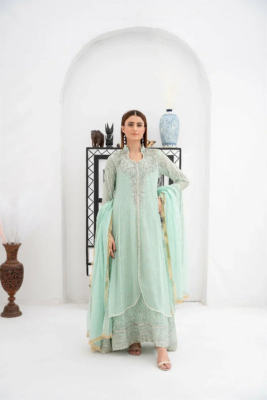 Picture of <!--atb-->Manahils - Sw 04-Pastel Green - Available at Raja Sahib