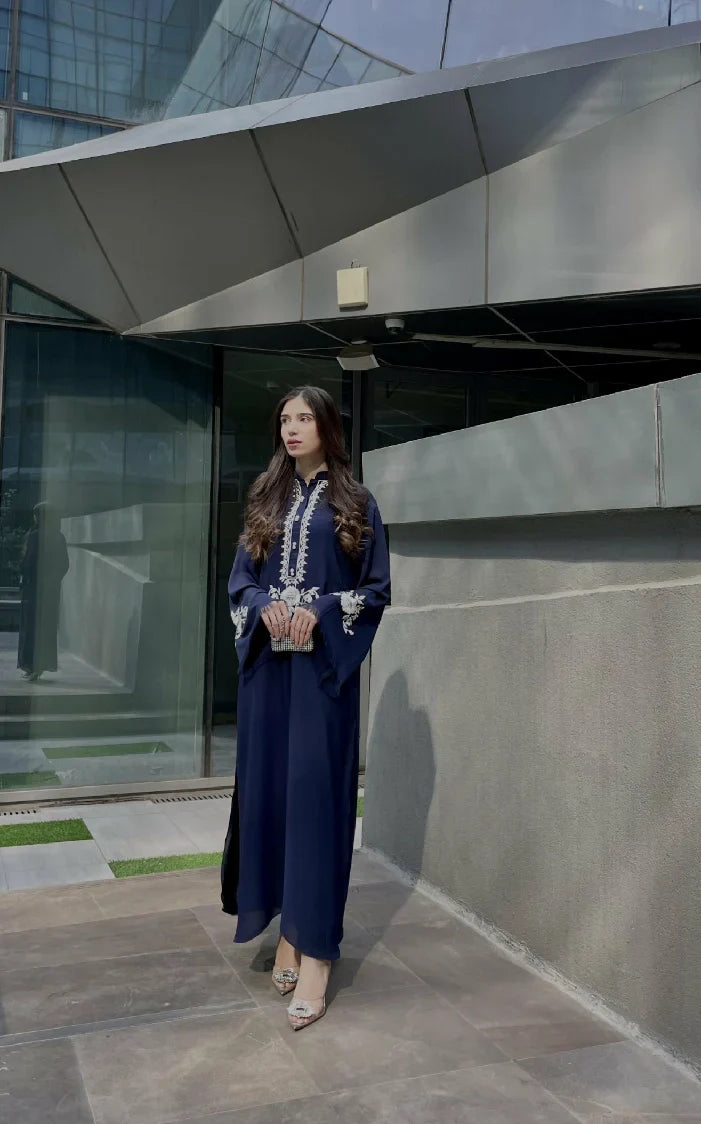 Picture of Manahils - Thread Art Navy - Available at Raja Sahib