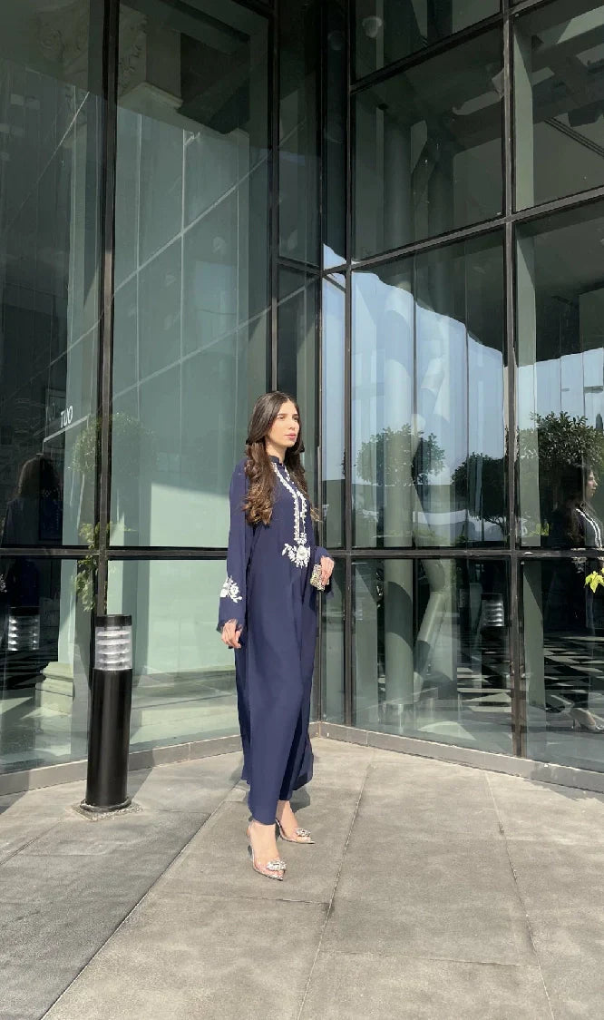 Picture of Manahils - Thread Art Navy - Available at Raja Sahib