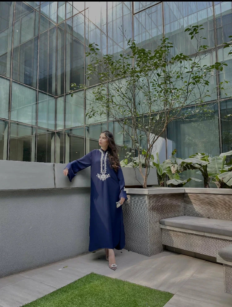 Picture of Manahils - Thread Art Navy - Available at Raja Sahib