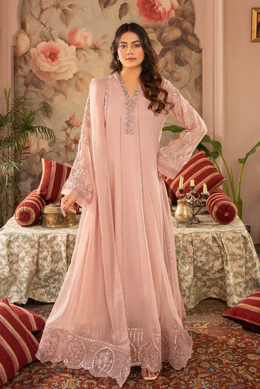 Manahils - Rang Nirala Collection - K-165-Tea Rose Pink