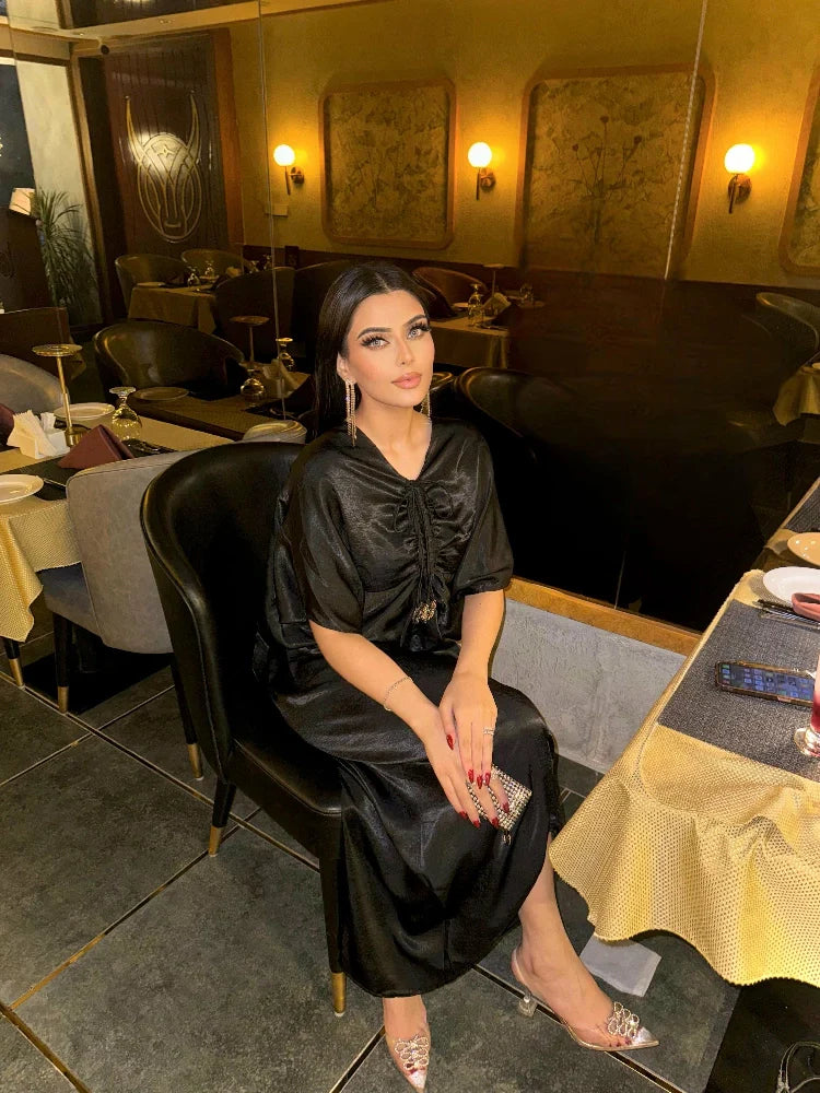 Picture of Manahils - Velvet Silk Kaftan - Available at Raja Sahib