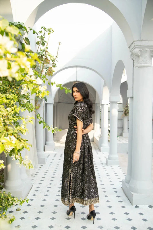 Picture of <!--atp-->Manahils - Wa 03-Kaftan-Black - Available at Raja Sahib