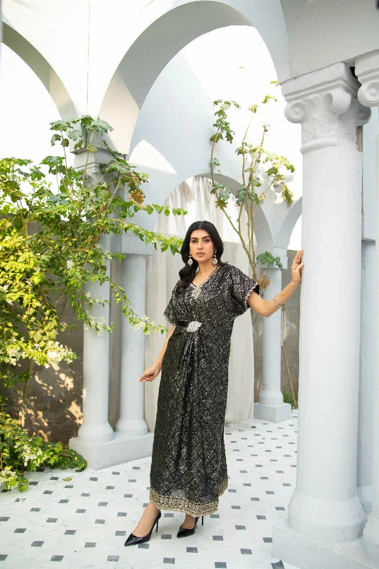 Picture of <!--atp-->Manahils - Wa 03-Kaftan-Black - Available at Raja Sahib