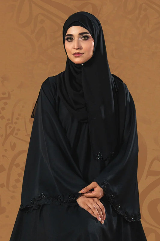 Picture of Malbus - Siyah - Abaya - Marmar - Available at Raja Sahib