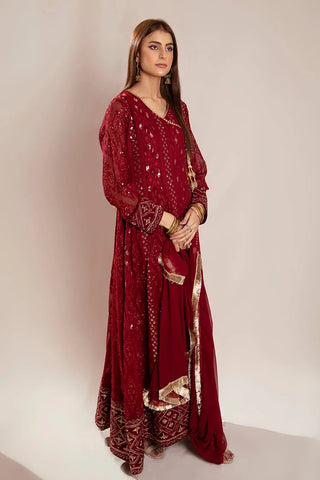 Picture of Manahils - Safiyya RTW Collection - Maroon-099 - Available at Raja Sahib