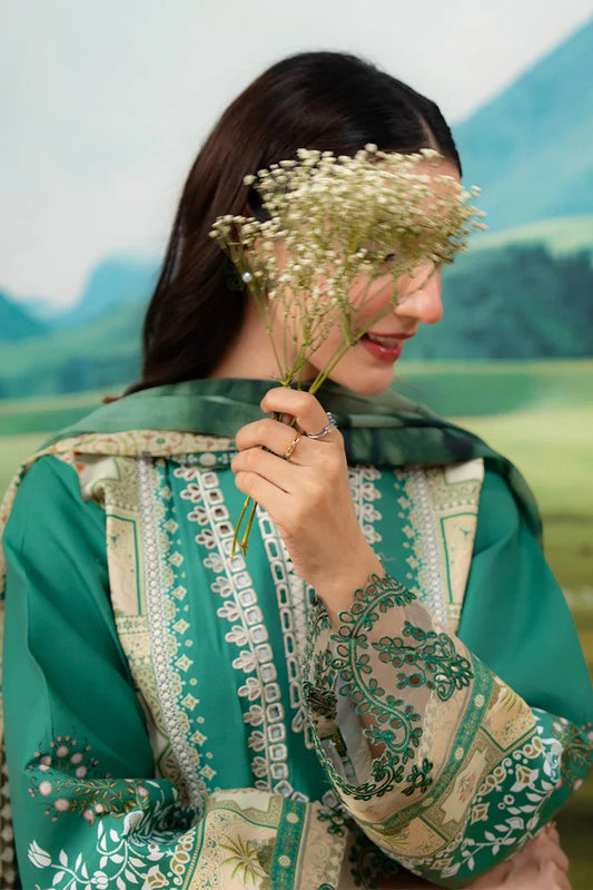 Meerak - Embroidered Lawn - Orchid