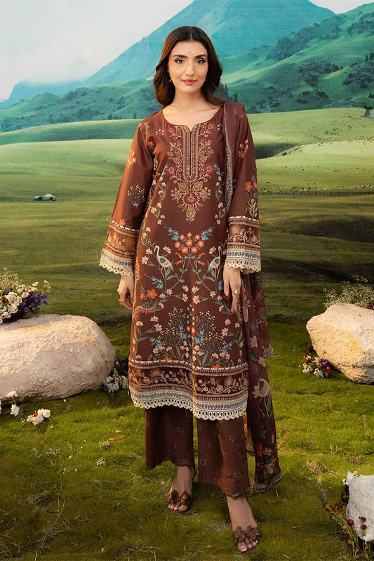 Meerak - Embroidered Lawn - Rustic