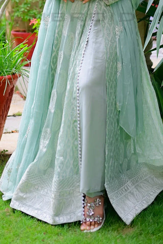 Picture of Manahils - Safiyya RTW Collection - Mint-Green-Alpha-Lavish-118 - Available at Raja Sahib