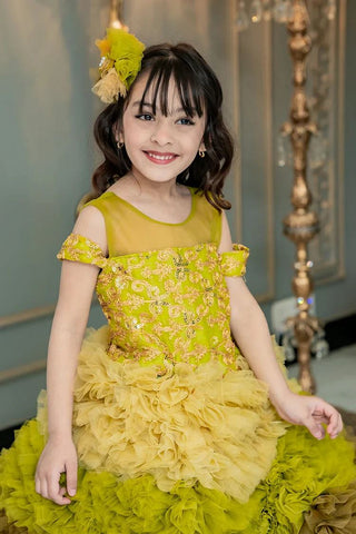 Picture of Fashion With Style Hub - Fancy Frocks - Mint Marvel - by Raja Sahib Kids