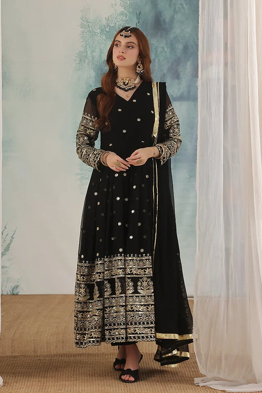 Alsiyaab - Adaa e Khaas - 3 Piece - Miraal - Black