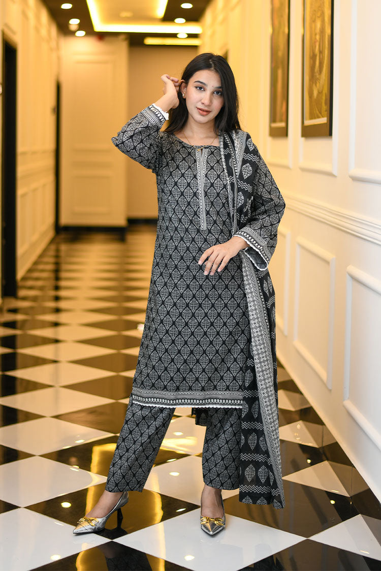 Picture of Maryam Malik - 3 PC Basic Pret Collection - D01 - Available at Raja Sahib