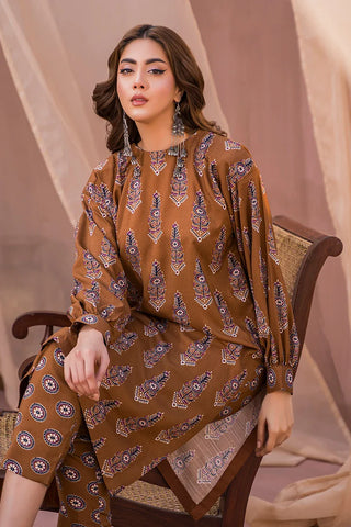 Meerak - Slub Linen 2 PC Unstitched Collection - Mocha