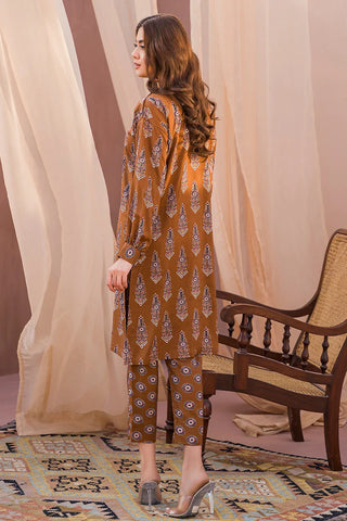 Meerak - Slub Linen 2 PC Unstitched Collection - Mocha