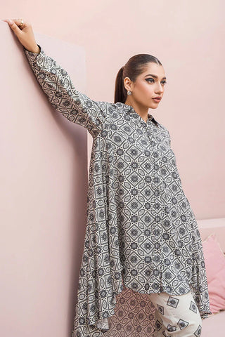 Meerak - Slub Linen 2 PC Unstitched Collection - Silhouette