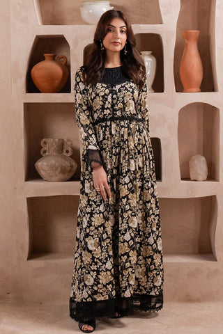 Meerak - Fiore Unstitched Collection - Onyx