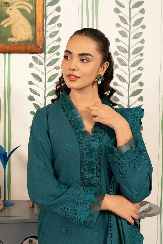 Picture of Meraki - Elara Unstitched Collection - Teal Temptation - Available at Raja Sahib