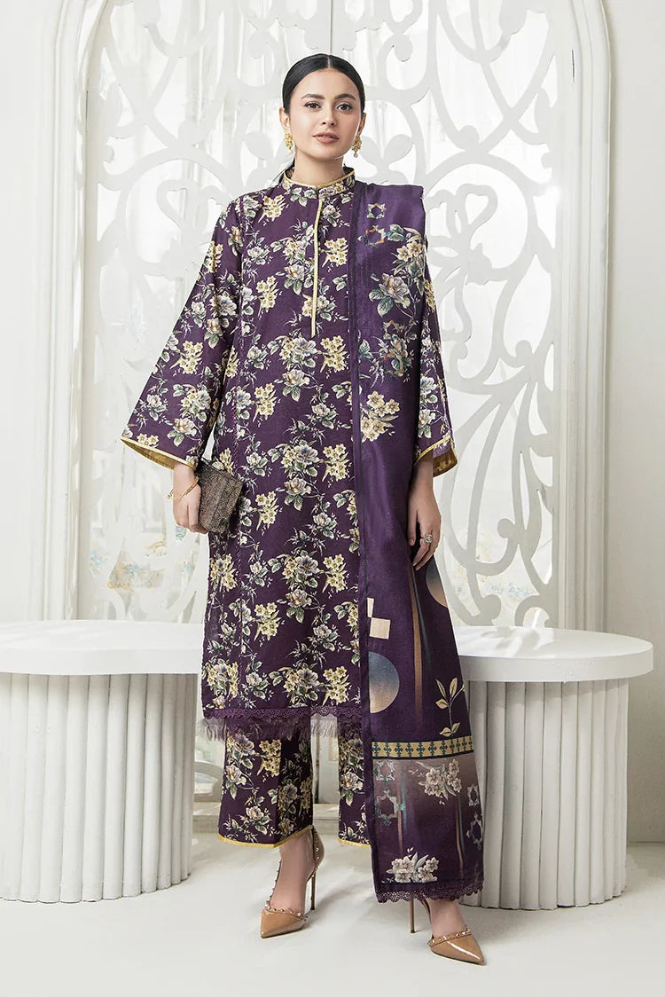 Picture of Meerak - Forbiden Flowers 3 PC Khaddar Collection - Twilight Lace - Available at Raja Sahib