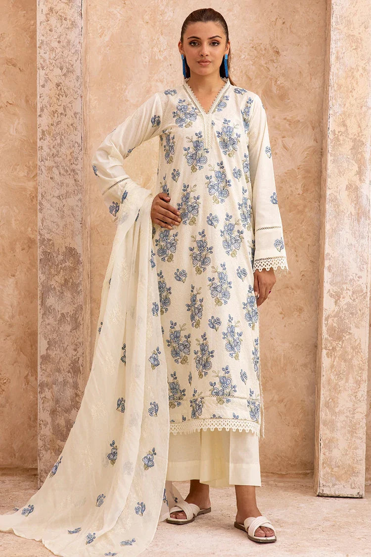 Picture of Kleren - Mahhe Embroidered Lawn Collection - MH-11 - Available at Raja Sahib