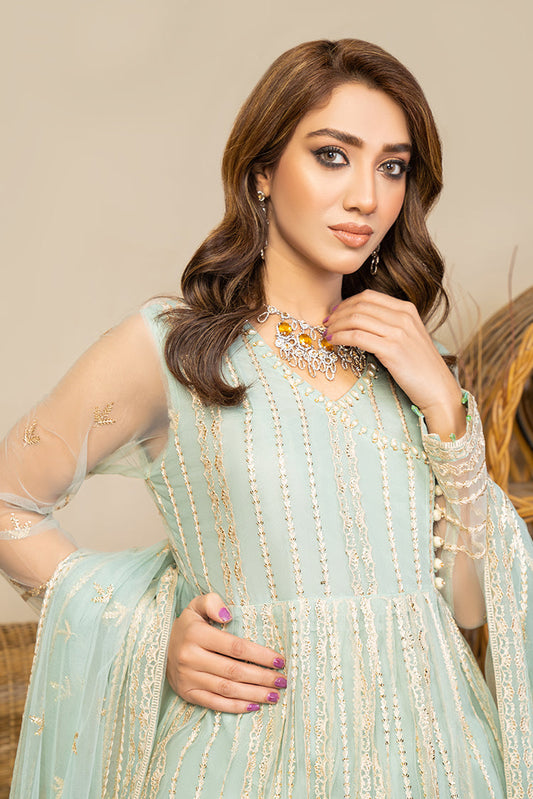 Ellena - Embroidered Net Maxi Dress
