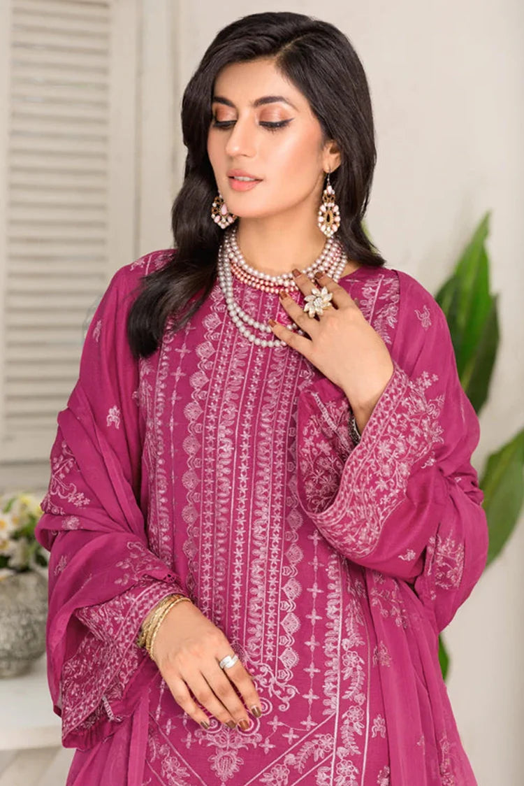 Picture of Kleren - Mehr o Maah Embroidered Slub Karandi Collection - M-19 - Available at Raja Sahib