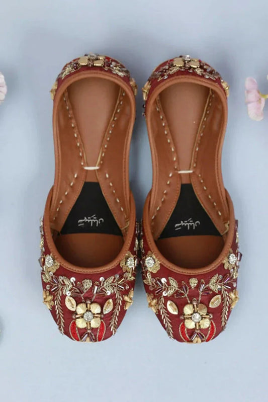 Picture of Saheliyan - Heer Collection - Murghabi Maroon - Available at Raja Sahib