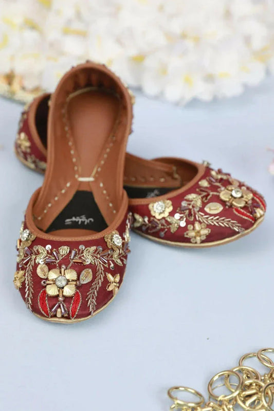 Picture of Saheliyan - Heer Collection - Murghabi Maroon - Available at Raja Sahib