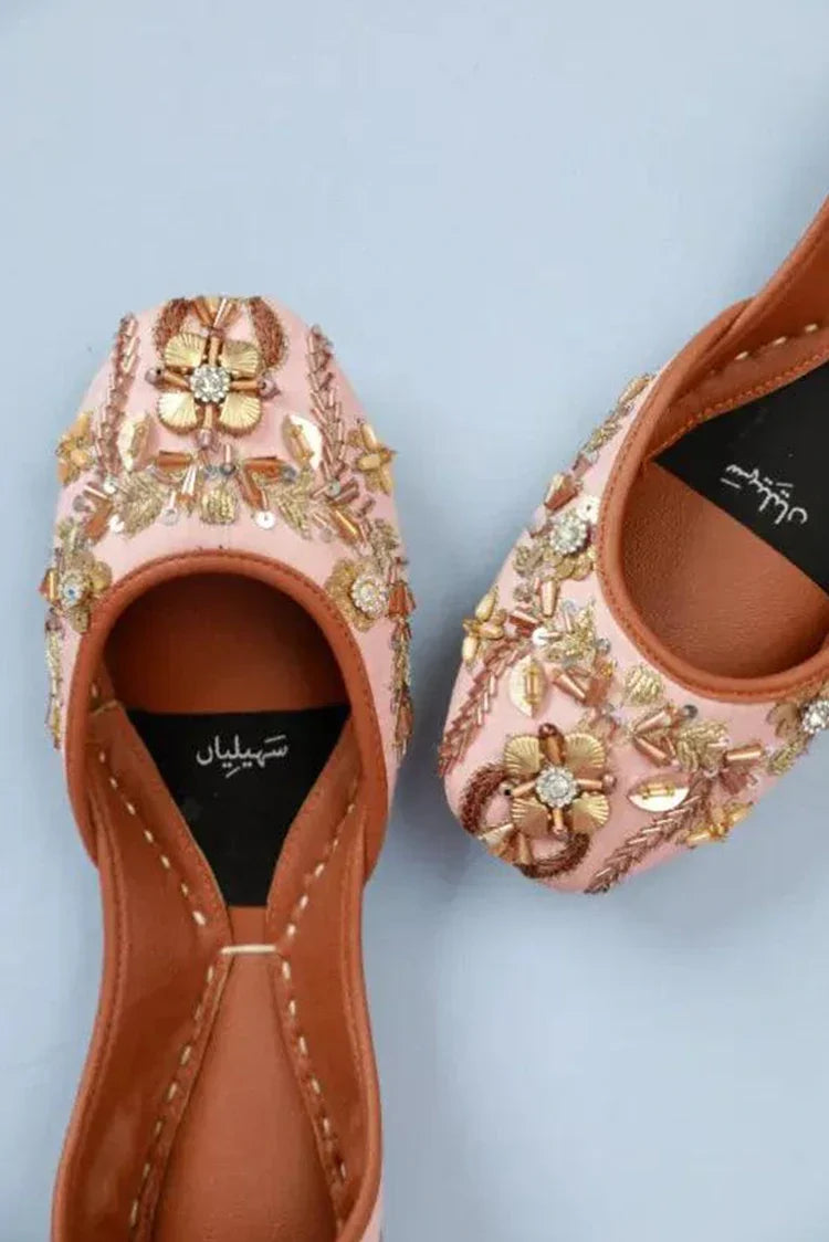 Picture of Saheliyan - Heer Collection - Murghabi Peach - Available at Raja Sahib