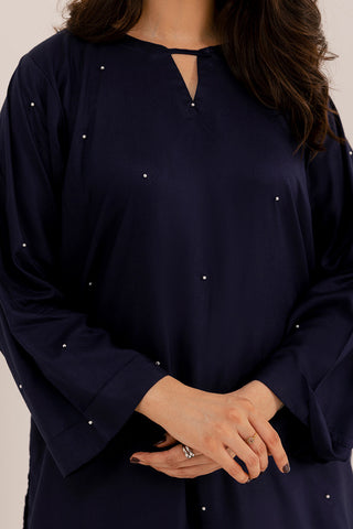 Picture of The Slay Wear - Basic Stitched - Navy Pearl Set - Available at Raja Sahib