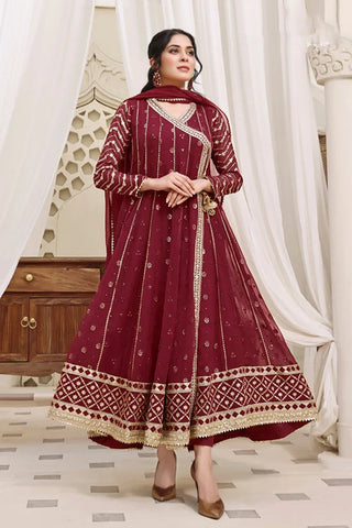 Picture of Abaan Zohan - Nayaab Collection - Maroon - Available at Raja Sahib