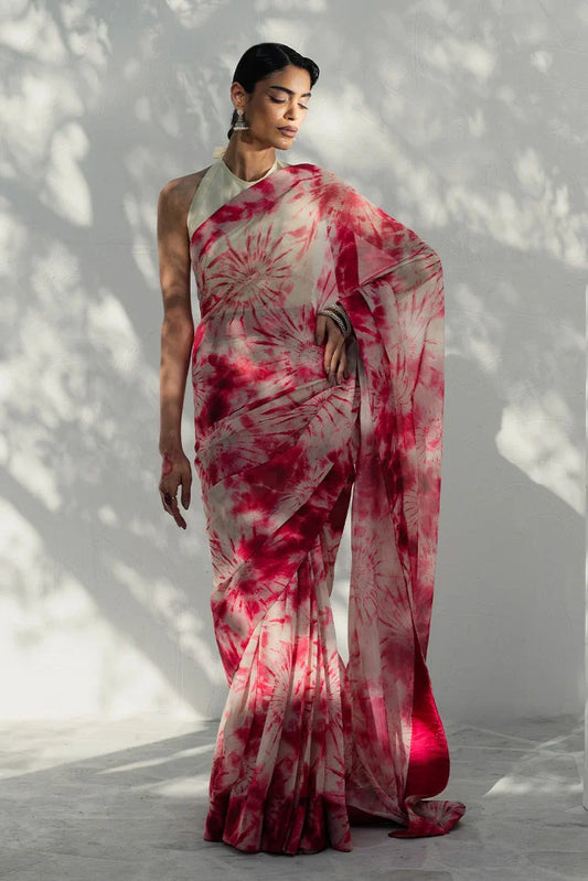 Nooran's - Renee Saree Collection - Artistic Tie & Dye