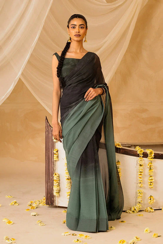 Nooran's - Renee Saree Collection - Luxurious Dark Green