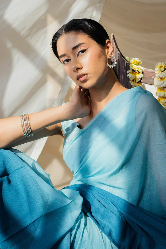 Nooran's - Renee Saree Collection - Elegant Blue