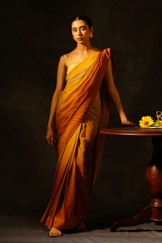 Nooran's - Renee Saree Collection - Sunset Yellow