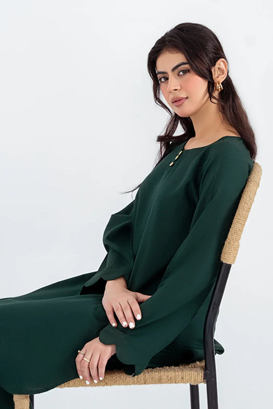 Picture of Noosh - Basic Pre Collection Vol IV - 2 PC - Bottle Green - NV06D08 - Available at Raja Sahib