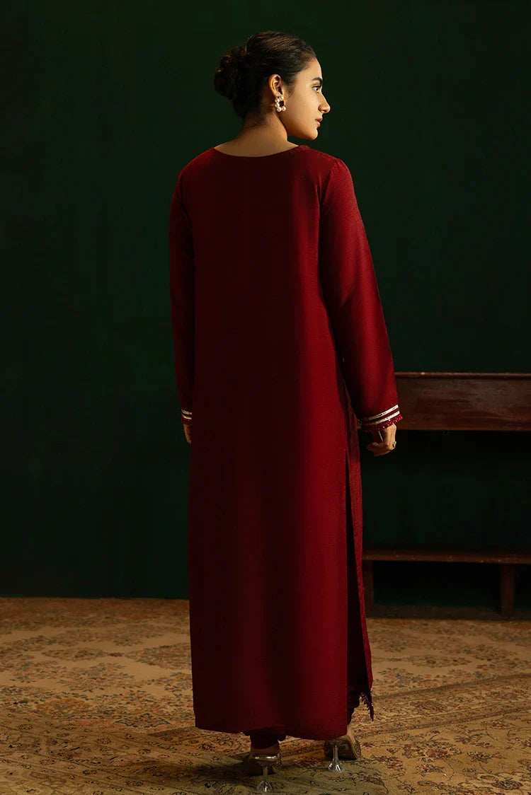 Picture of Noosh - Basic Formals - 2 PC - Fire Brick - Available at Raja Sahib