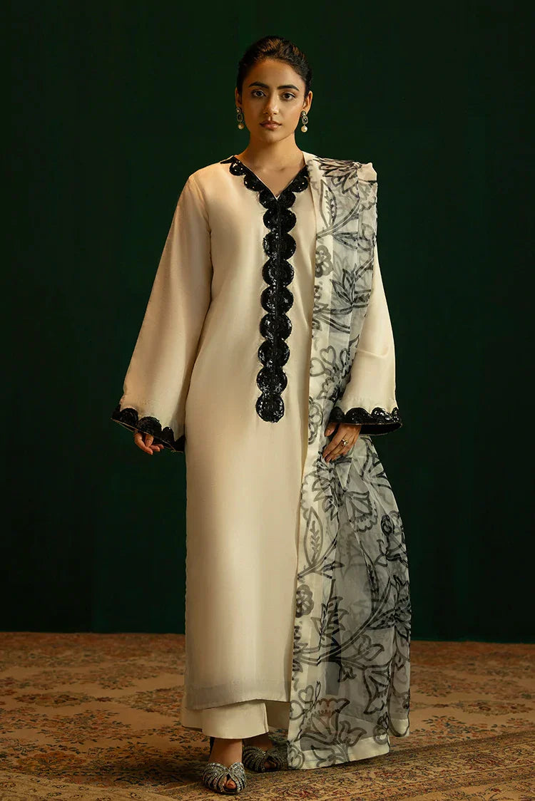 Picture of Noosh - Basic Formals - 3 PC - Kasha - Available at Raja Sahib