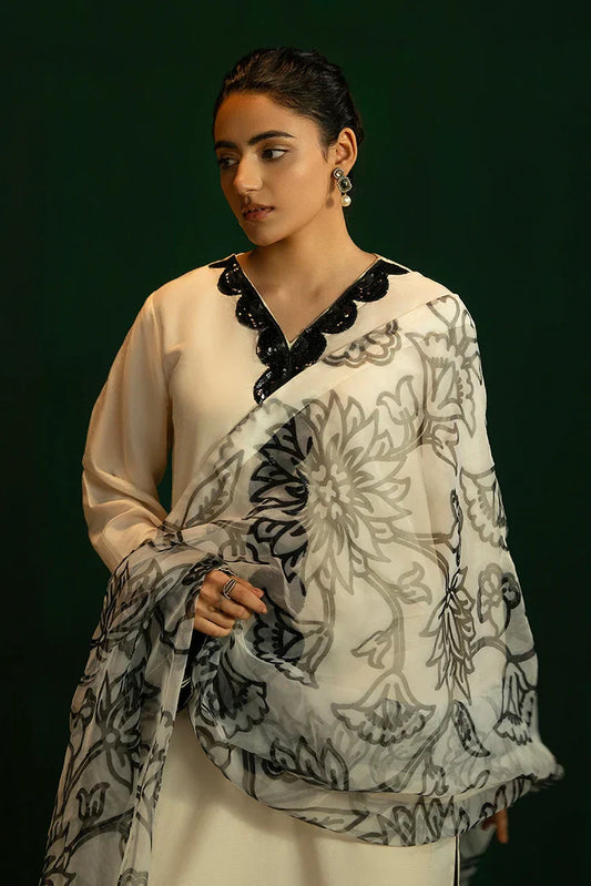 Picture of Noosh - Basic Formals - 3 PC - Kasha - Available at Raja Sahib