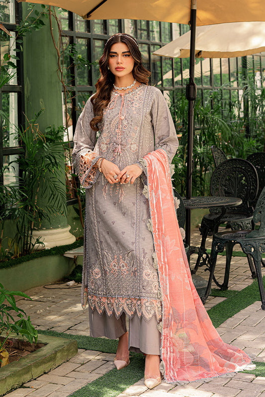 Ellena - 3-PC Unstitched Embroidered Lawn Suit