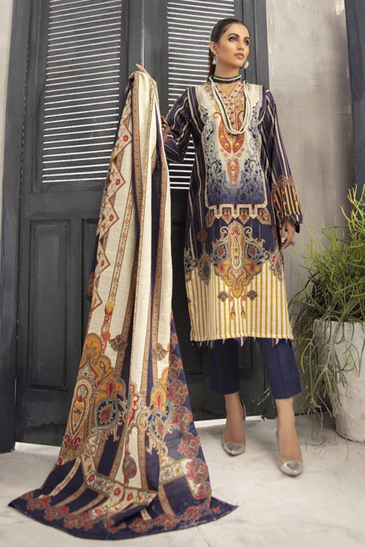 Picture of Kleren - Noura Embroidered Khaddar Collection - N-10 - Available at Raja Sahib