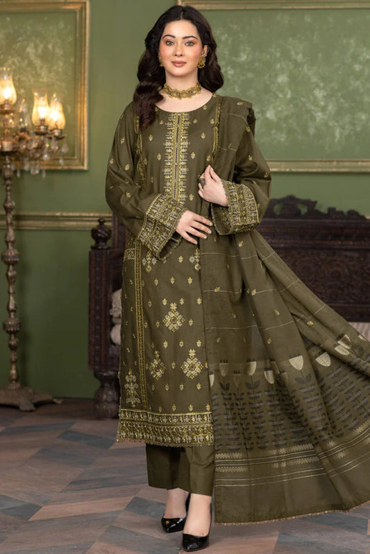 Picture of Kleren - Noura Embroidered Khaddar Collection - N-21 - Available at Raja Sahib