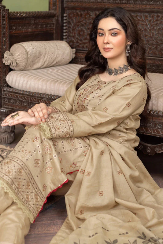 Picture of Kleren - Noura Embroidered Khaddar Collection - N-26 - Available at Raja Sahib