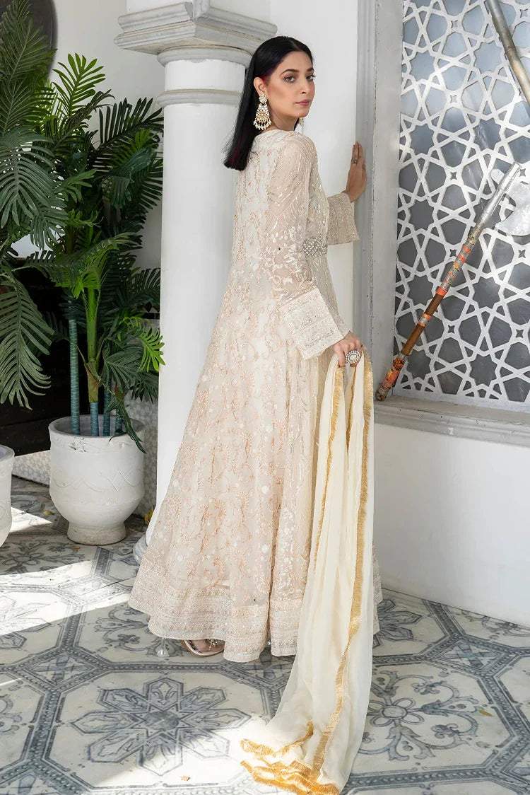 Picture of Manahils - Safiyya RTW Collection - Off White-105 - Available at Raja Sahib