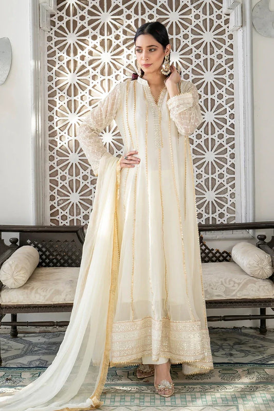 Picture of Manahils - Safiyya RTW Collection - Off White-106 - Available at Raja Sahib