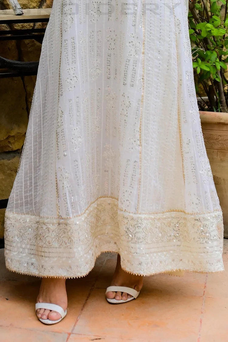 Picture of Manahils - Safiyya RTW Collection - Off-White-Cedar-117 - Available at Raja Sahib