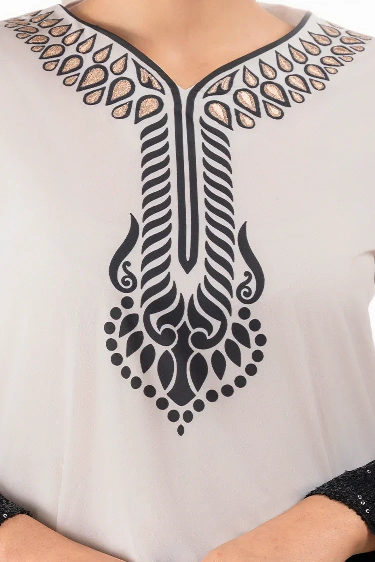 Picture of <!--ans-->Stitch Vibes - Ravayah Eid Collection Vol 1 - Elan Blanc Co-ord set - Available at Raja Sahib