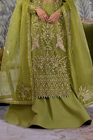 Picture of Amber Imran - Punkh Luxury Formals - Olive Grace - Available at Raja Sahib