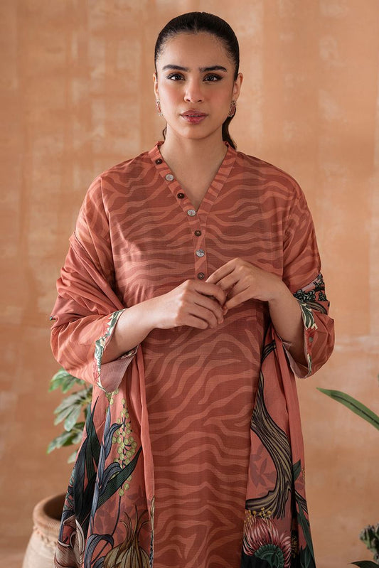 Digital Printed Textured Lawn Suit P1048A - 3 Piece